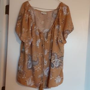 Womens Size 2x Paisley Blouse